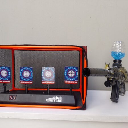 Arma AK-47 para Bolinha de Gel + Alvo Eletrônico